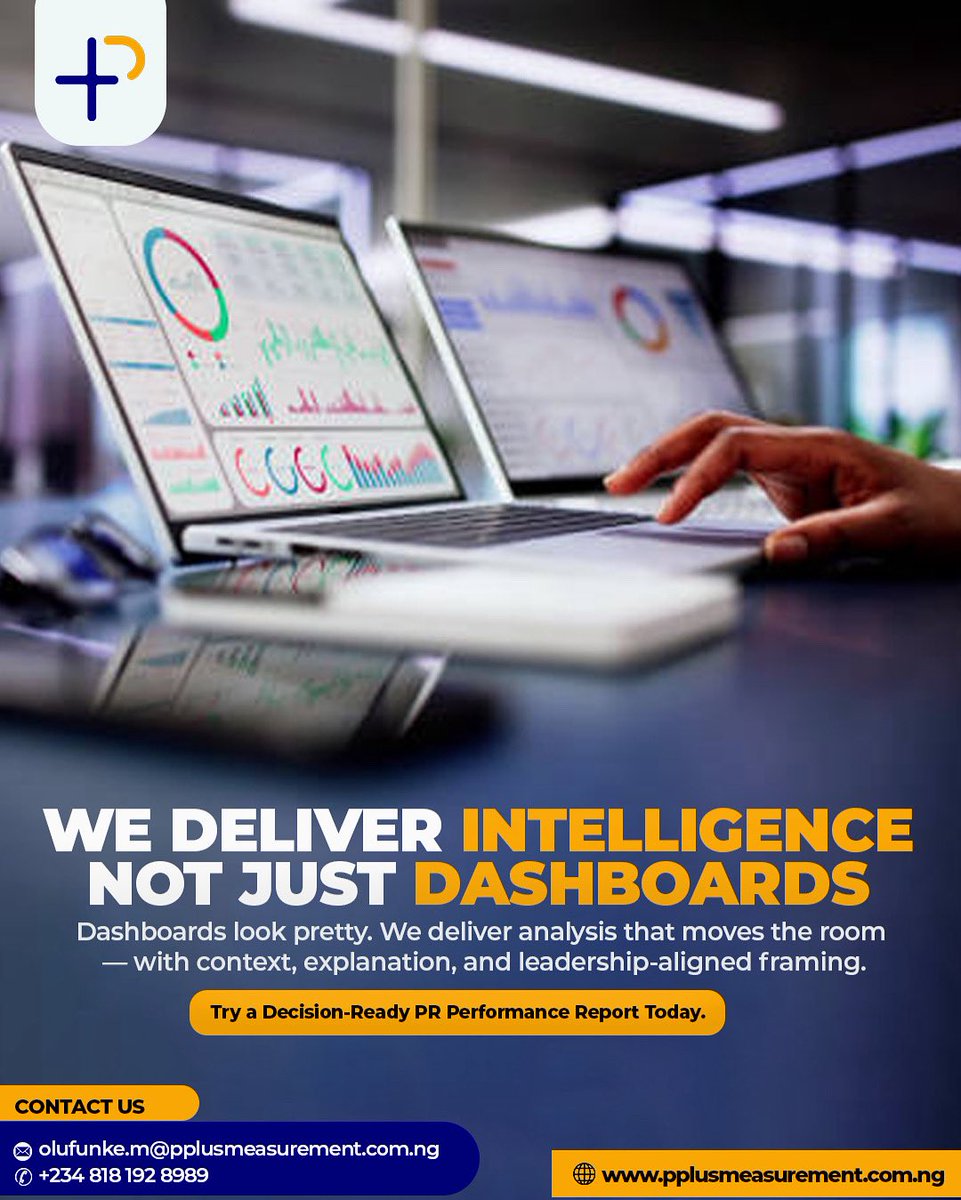 pplusmeasure's tweet image. Dashboards look pretty. 

But in #PR, numbers alone don’t save brands, intelligence does.

At @pplusmeasure , we turn data into insights leaders can act on.

#PRMeasurement #MediaIntelligence #ReputationManagement