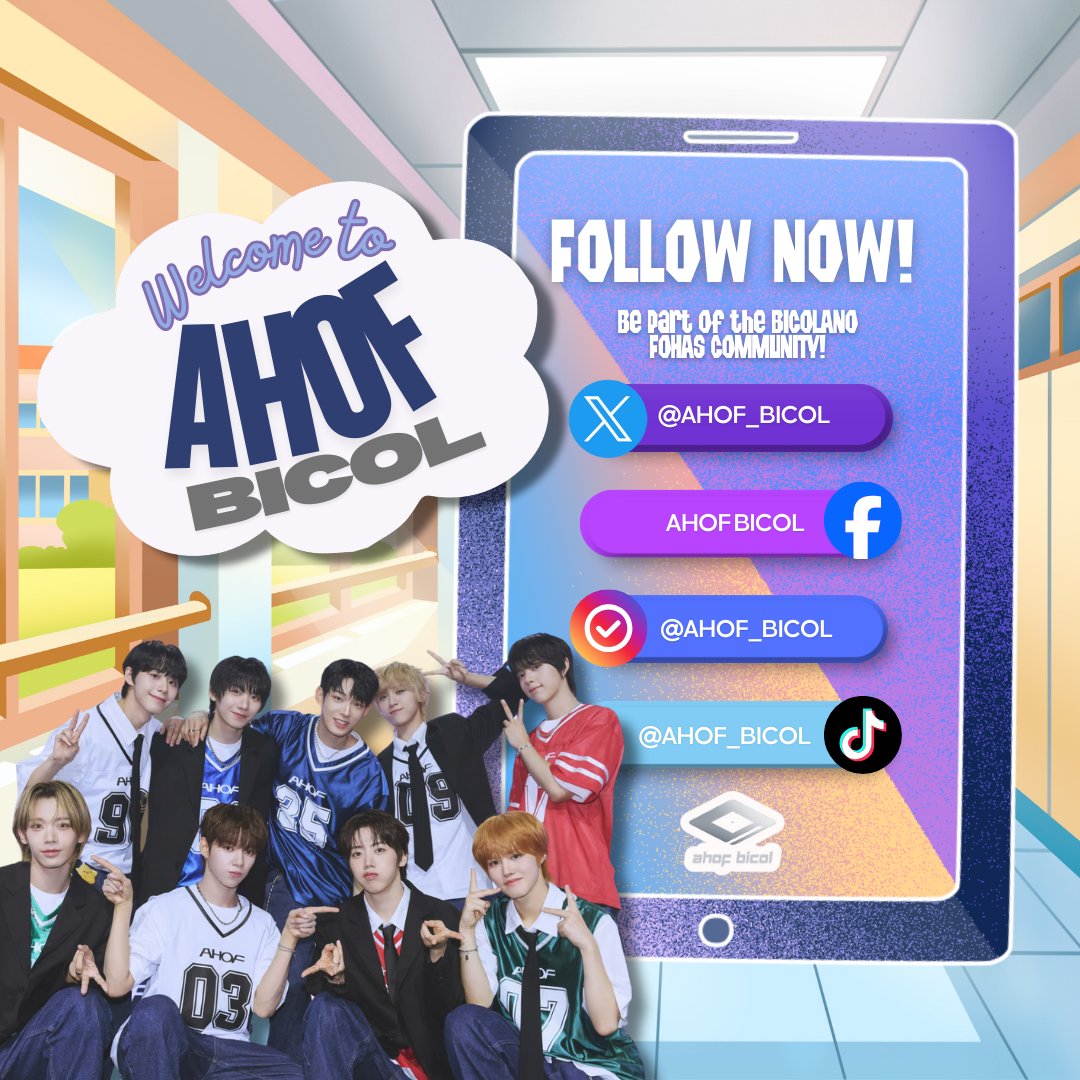 AHOF_BICOL's tweet photo. 𝙒𝙀𝙇𝘾𝙊𝙈𝙀 𝙏𝙊 𝘼𝙃𝙊𝙁 𝘽𝙄𝘾𝙊𝙇 💙

Maraming salamat po sa indong suporta sa AHOF BICOL 🫶 Igwa man po kitang account sa FB, IG, asin TikTok na pwede i-follow! Kitakits man po kita duman~

Abang abang lang po kita sa iba pang announcement about sa Twitter GDM at Facebook Group asin sa mga events/projects para sa AHOF! 👀

Facebook Page: https://t.co/5WPBZ4HMsi
IG: https://t.co/VJlykDPbo6
TikTok: https://t.co/tXPMu19Koa

#AHOF #아홉
#AHOFBICOL #AHOF_BICOL
@AHOF_official