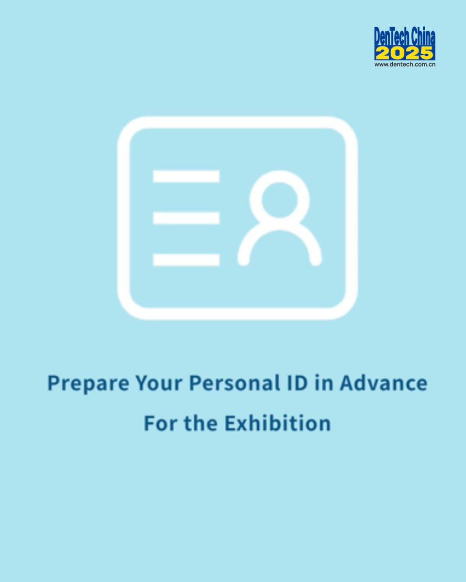 DenTechChina's tweet photo. We have simplified the entry process for you with just one guide. DenTech China aims to create a smooth entry experience. We are ready to help you stay ahead and seize the market opportunity. Follow the steps below to get ready now!
PRE-REGISTER at https://t.co/LzAj4MkSwU https://t.co/31meNb5CZa
