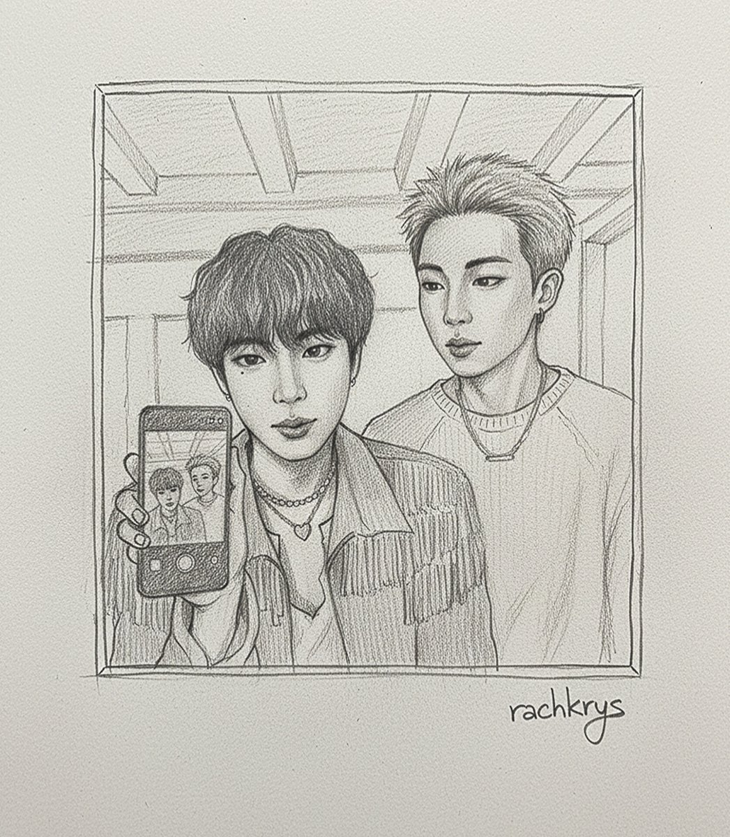 rachkryss's tweet photo. THE INSPO:                            THE SKETCH:
#namjin https://t.co/pzUu04VNk0