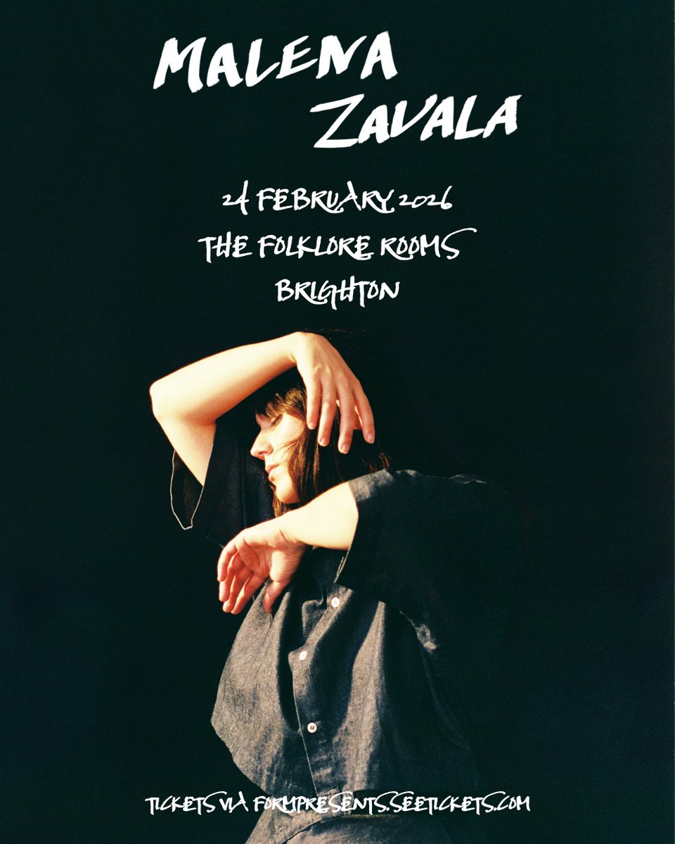 Just announced! <a href="/mmalenazavala/">Malena Zavala</a> performs live in Brighton at <a href="/folklorerooms/">The Folklore Rooms</a> on the 24th October.

Tickets are on sale Wednesday 1st October!