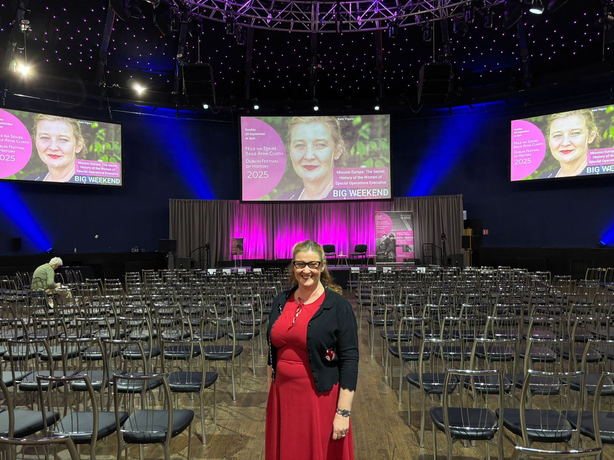 historical_kate's tweet photo. Yesterday was absolutely amazing. What an honour and privilege to speak at Dublin @HistFest. An enormous audience filled an iconic building &amp; I have never been prouder to tell the stories of the women of #SOE. Mission Europe sold out. @YaleBooks #author #historian https://t.co/S6ZSNbGUfU