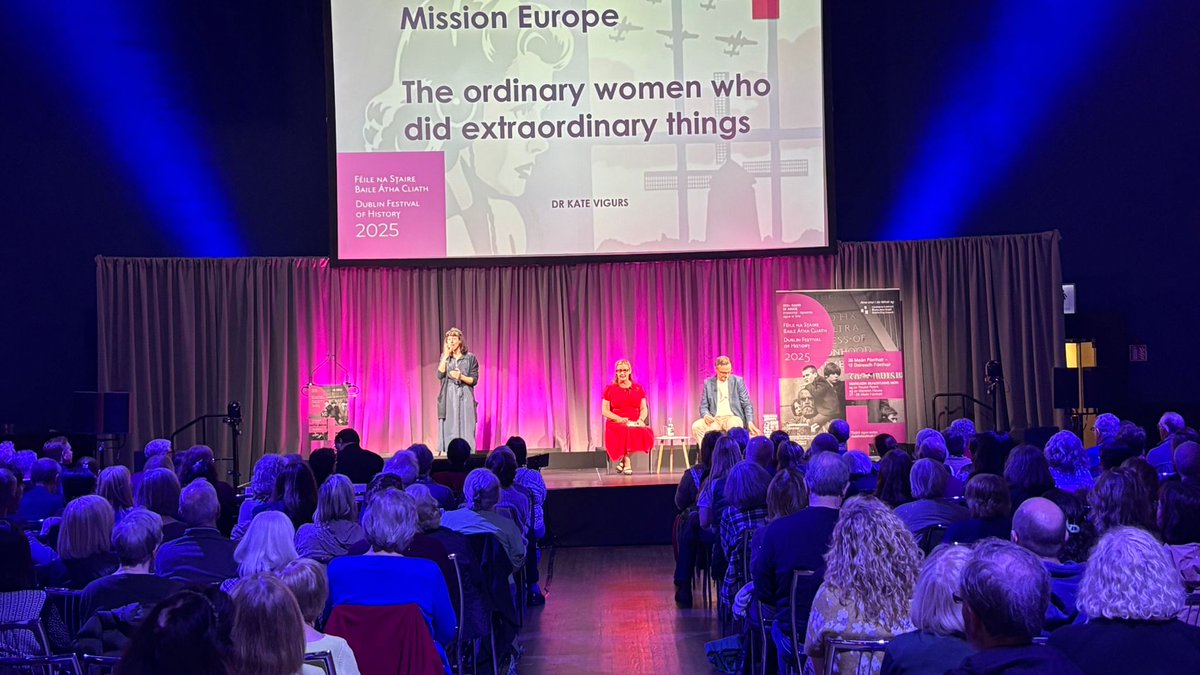 historical_kate's tweet photo. Yesterday was absolutely amazing. What an honour and privilege to speak at Dublin @HistFest. An enormous audience filled an iconic building &amp; I have never been prouder to tell the stories of the women of #SOE. Mission Europe sold out. @YaleBooks #author #historian https://t.co/S6ZSNbGUfU