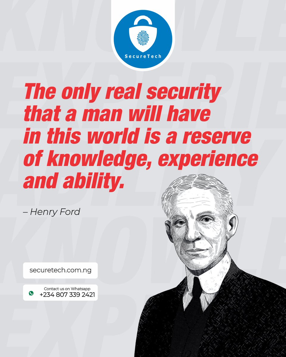SecureTechNig's tweet image. At secure tech, we believe security isnt just about tools, its about cultivating knowledge, experience and ability.
#SecureTech
#SecurityMindset
#TechWisdom