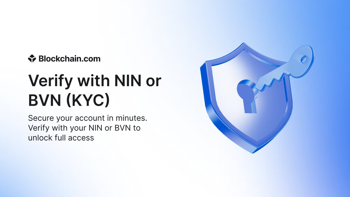 BlockchainAfri_'s tweet image. Verify your KYC with BVN or NIN directly on Blockchain.com 

Simple. Secure. Seamless.

Get started : bcdc.onelink.me/Q9T6/z63jsyzt