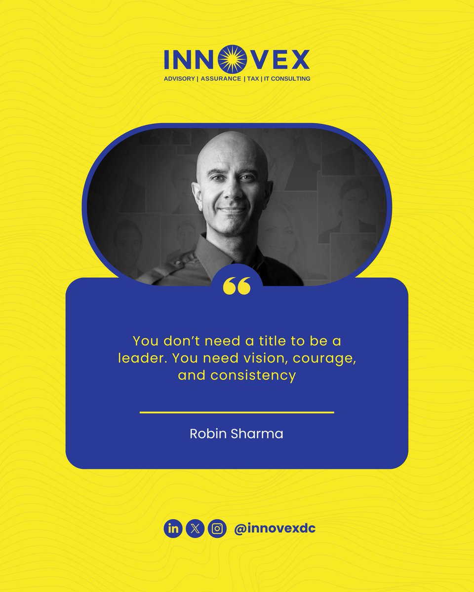 innovexdc's tweet photo. True leadership goes beyond titles.

It’s about having the vision to see opportunities, the courage to take action, and the consistency to make an impact every day.

#MondayMotivation https://t.co/wbEGceH2le