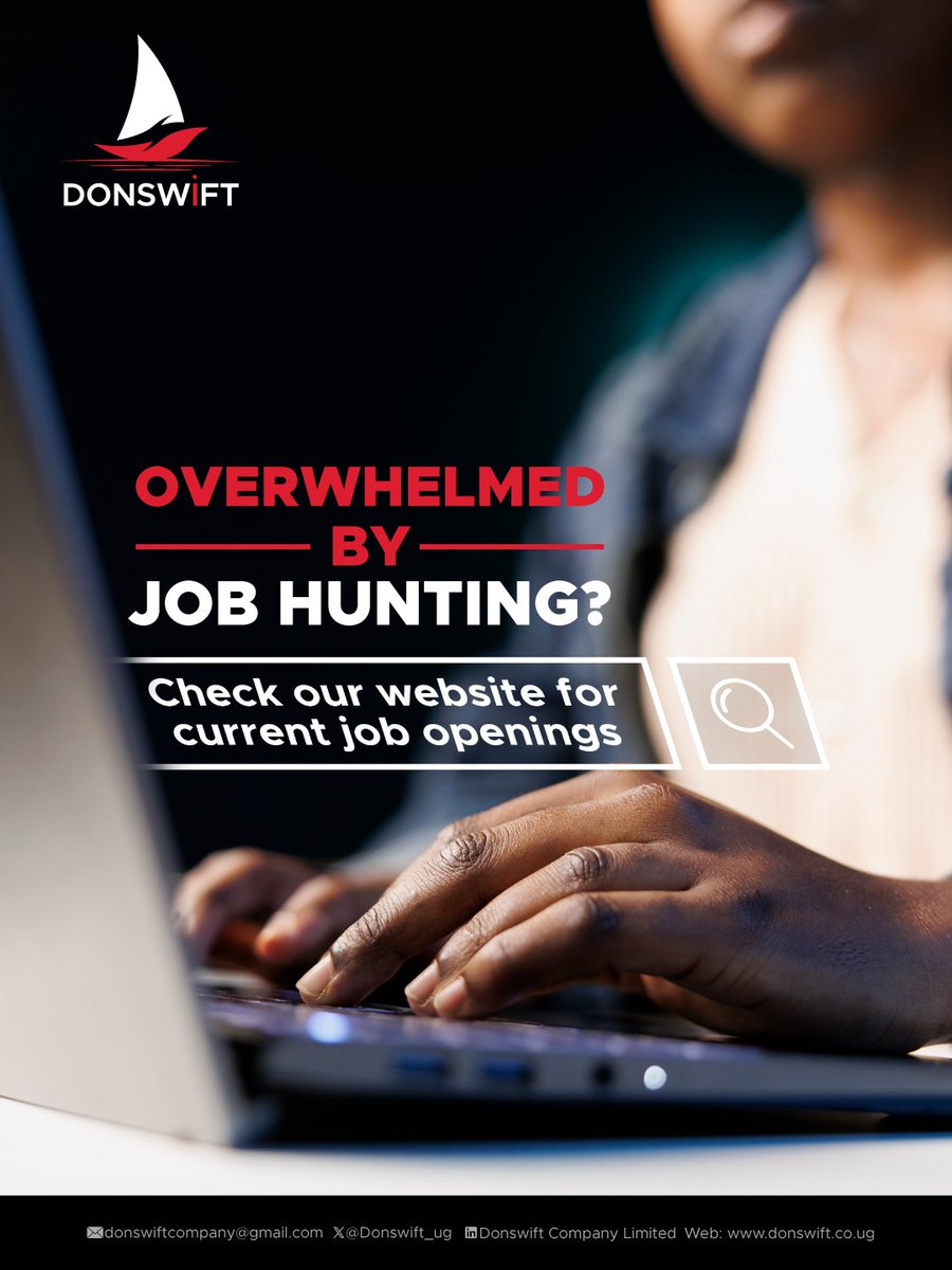 Donswift_ug's tweet image. Searching for a job doesn’t have to be stressful. Let’s do it smart, together. 🧐

Visit our website to explore current job openings🤝

#Donswift #CareerGoals #GetHired