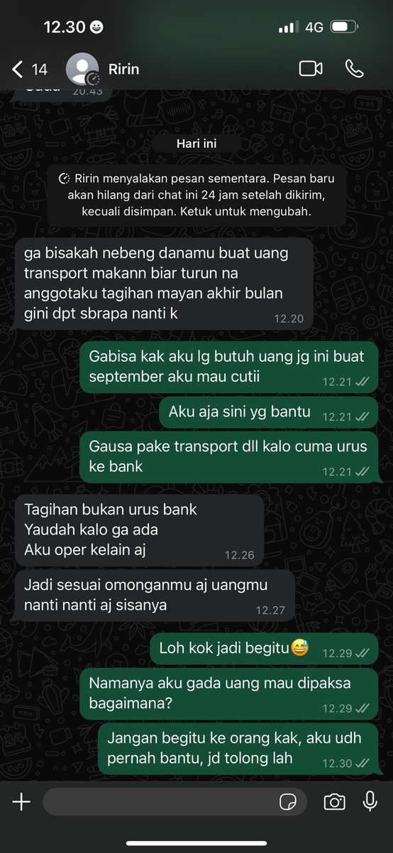lenaccmrch's tweet photo. Masa utangnya yg 5jt aja belum dibayar malah mau pinjem lagi wkwk sinting ni si ririn, pas ga kukasih malah marahh gamau balikin uangku, sok2 ngancem ngasih ke org lain, duh rin rinnnnnnn muaaakkkkkk berurusan sm setannnnnnnn berhutangggg https://t.co/r2ETFGNoxh