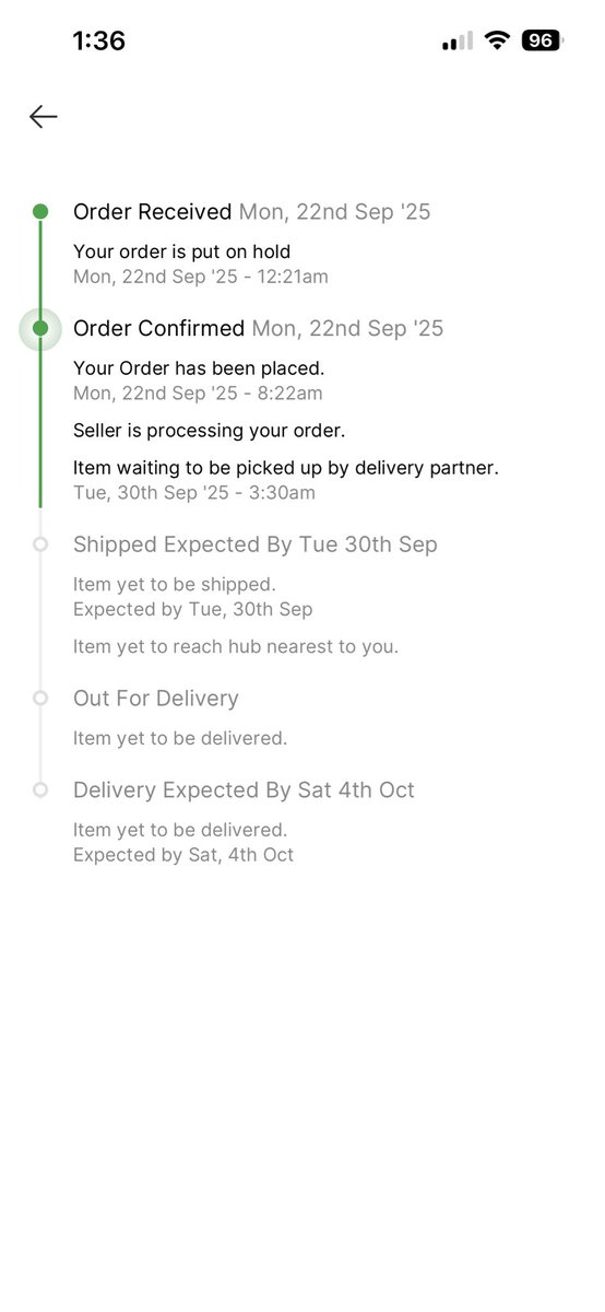 Hi <a href="/Flipkart/">Flipkart</a>, <a href="/flipkartsupport/">FlipkartSupport</a> 
I ordered a Iphone 16 pro phone on 22nd Sept but it’s still not shipped yet 😕. The app shows pickup only on 30th Sept — that’s over a week just for shipping! Please look into this and update me on top priority.

#Flipkart #CustomerSupport