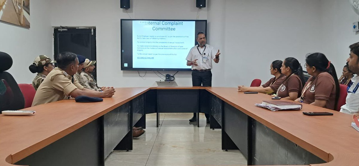 aaibvnairport's tweet image. A #POSH (Prevention of Sexual Harassment) training session was conducted at #BhavnagarAirport, fostering awareness &amp;amp; reinforcing a safe, inclusive and respectful workplace environment for all. 
#AAI #POSHTraining