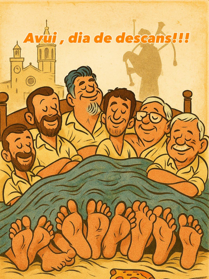 Avui no toquem enlloc!!! Una mica de descans que va bé pel cos i la ment!
#nogralla #notimbal #DinapontusteFesta 🎉🎉🎉🎉🎉🎉🎉