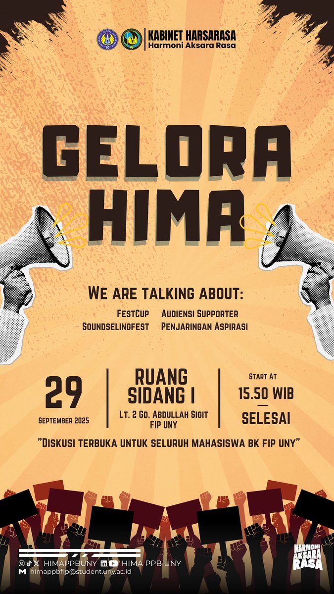 HIMAPPBUNY's tweet photo. 📯 𝐆𝐄𝐋𝐎𝐑𝐀 𝐇𝐈𝐌𝐀 📯

Halo, Teman-teman Mahasiswa BK! https://t.co/pl9DEUksHA
