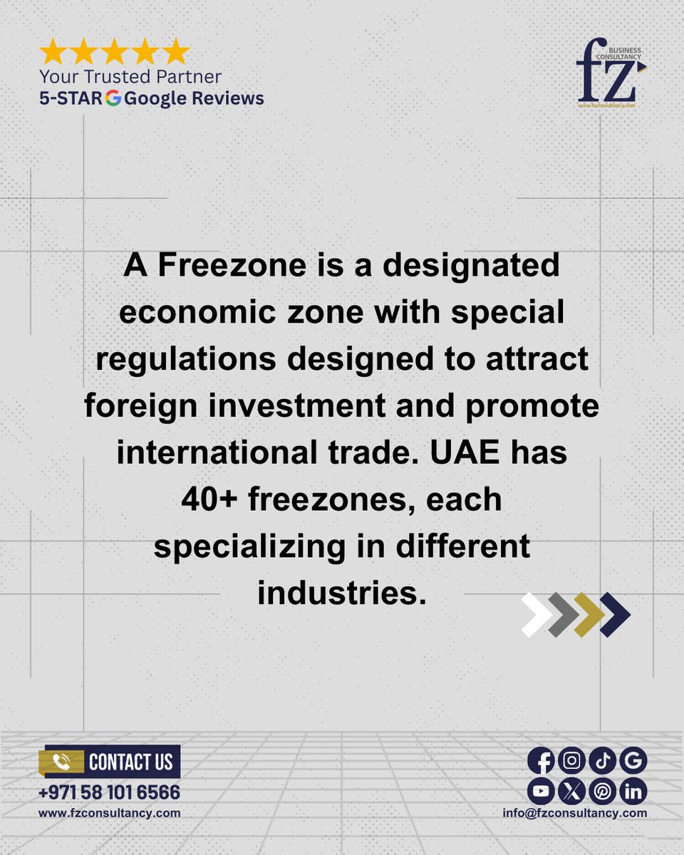 FZCONSULTANCY's tweet image. Freezone Setup: The Complete Truth

#FreezoneUAE #UAEFreezone #BusinessSetupUAE #FreezoneVsMainland #UAEBusiness #FZConsultancy #BusinessConsulting #StartupUAE #EntrepreneurGuide #BusinessDecisions