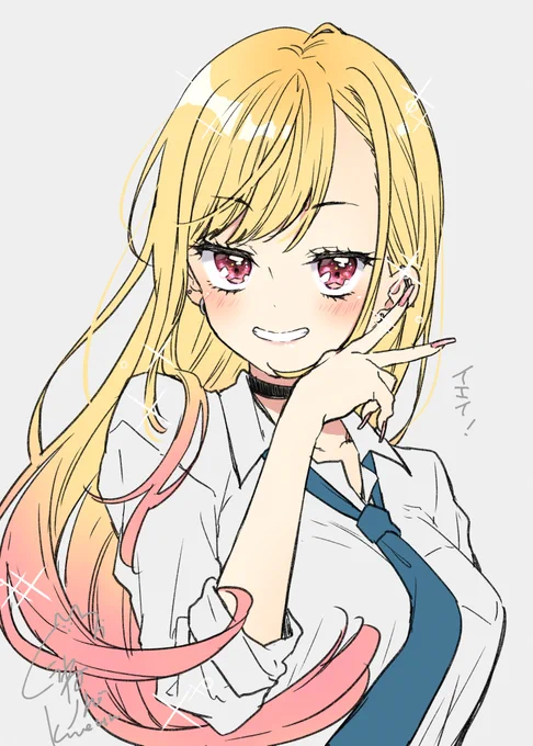 5億年ぶりに趣味絵落書きした…!!ずっと描きたかった、着せ替え人形から喜多川海夢～!!!