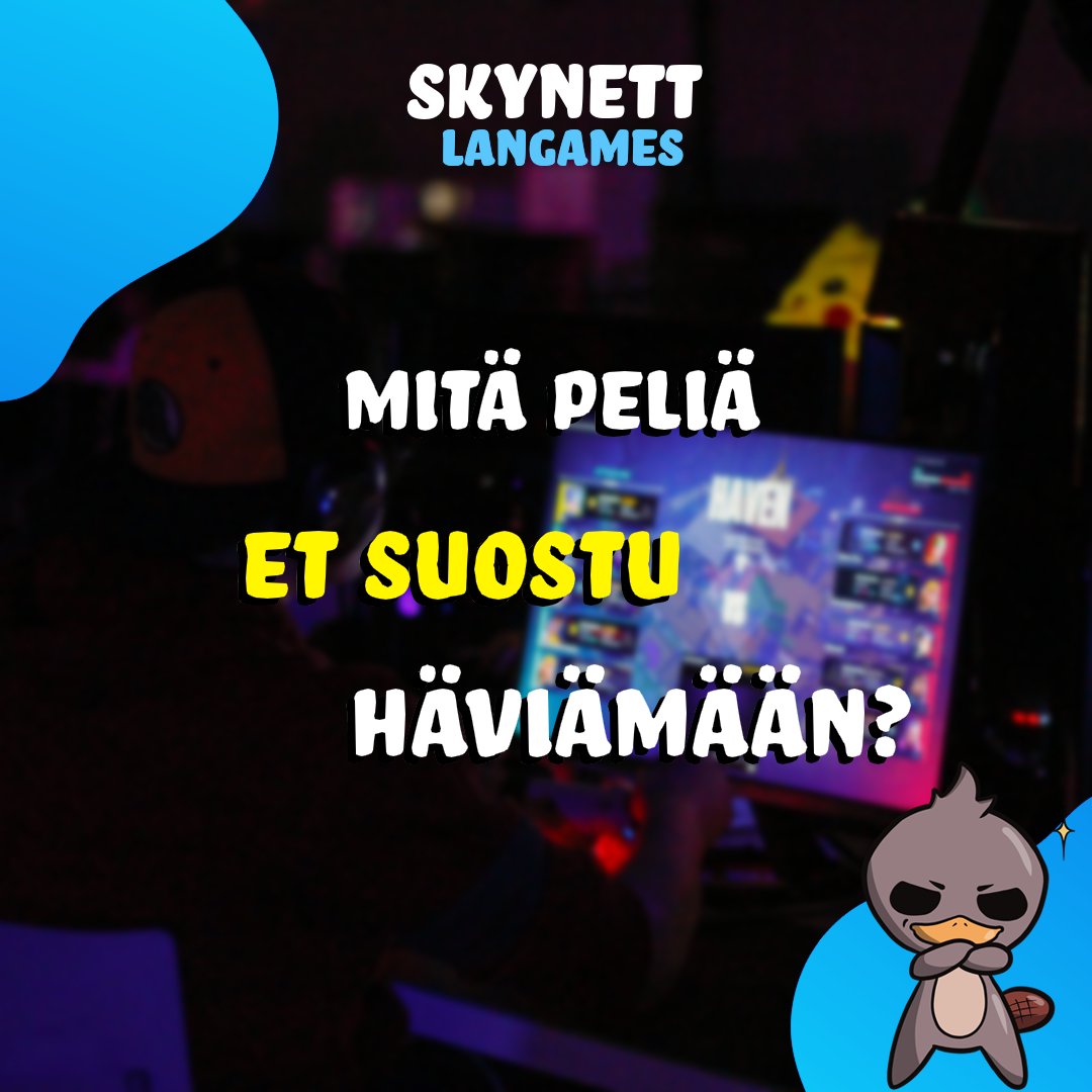 Yksi tappio ei vielä harmita - mutta väärässä pelissä se voi pilata koko yön ja aina häviö ei vaan ole vaihtoehto. Onko se sulle CS, NHL, Tekken vai ehkä jotain aivan muuta?

#skynettlan #gaming #lanparty #pelaaminen #kaverit #tapahtuma #ruokolahti #imatra #lappeenranta #mikkeli