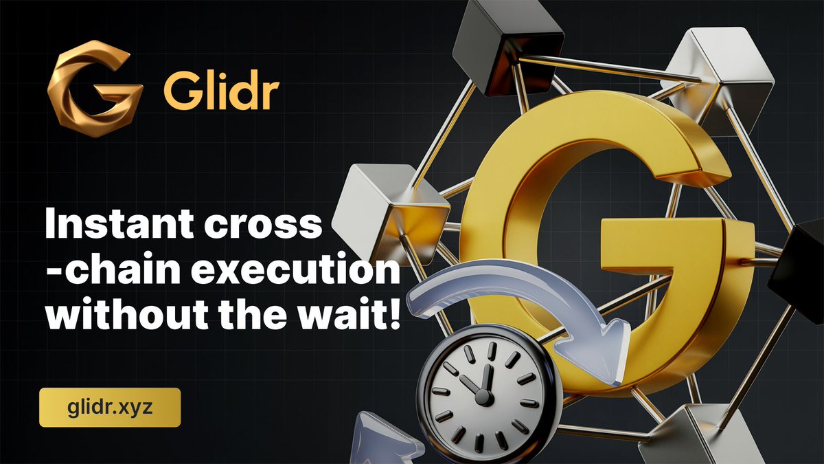 GlidrOnline's tweet photo. ⚡️ Instant cross-chain execution without the wait!
🐧 #Glidr's Smart Locks eliminate finality delays, delivering lightning-fast transactions across any blockchain.
🚀 The future of #DeFi moves at the speed of thought!
#Glid $GLDR https://t.co/aNwuYv8p0X