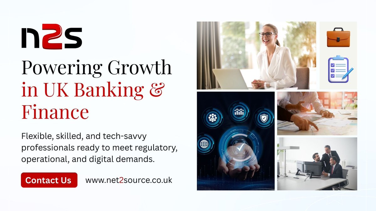 GlobalN2s36396's tweet image. Struggling to find skilled banking and financial professionals in the UK? 
We connect institutions with specialised talent that drives compliance, digital transformation, and growth. 
Let’s build your future-ready workforce today.
#net2source #n2s #bankingstaffing #ukbusiness