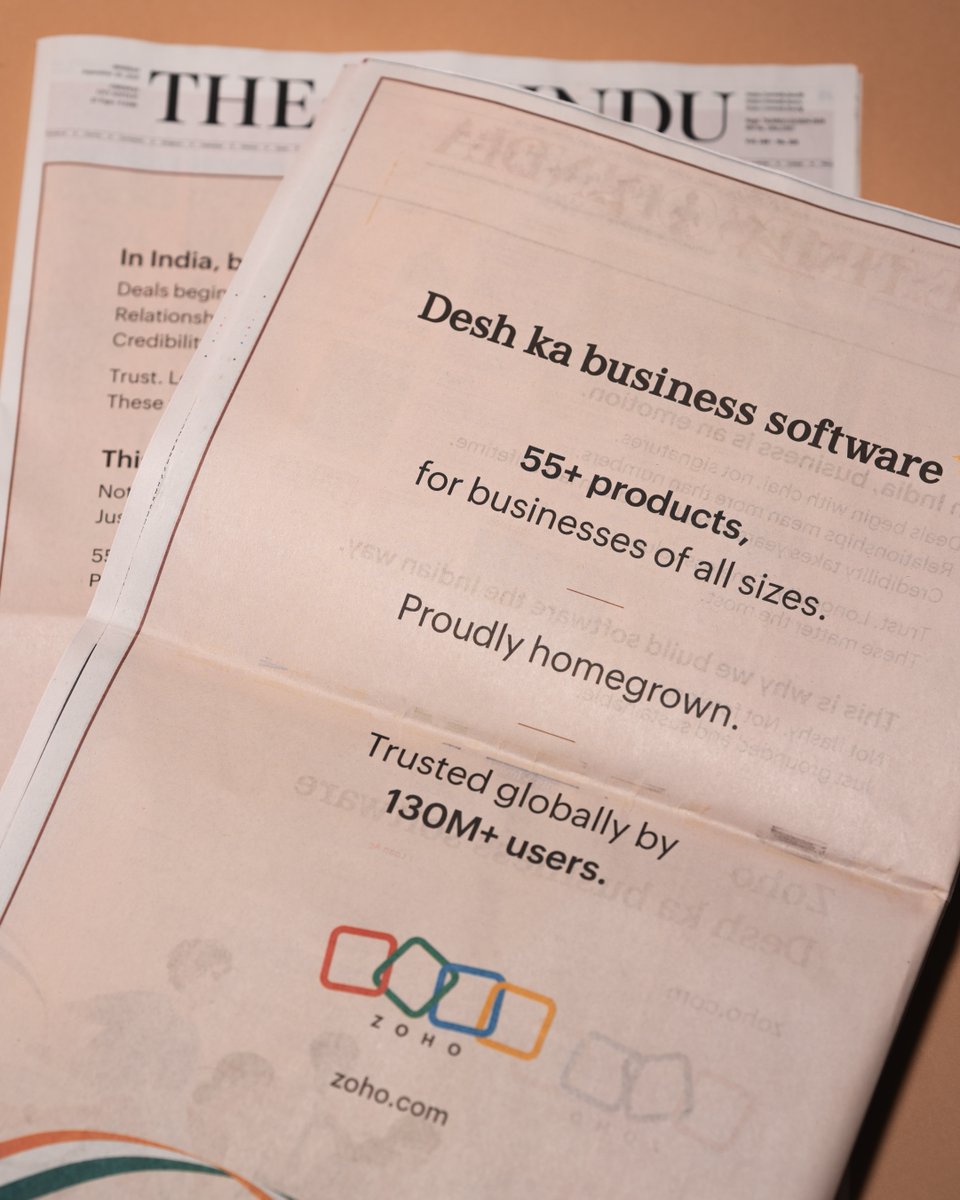 Still amazed by all the love and support we’ve been receiving these past few days!
 
In today’s papers, we share what drives us: building #Deshkabusinesssoftware for businesses across the world. 😇
