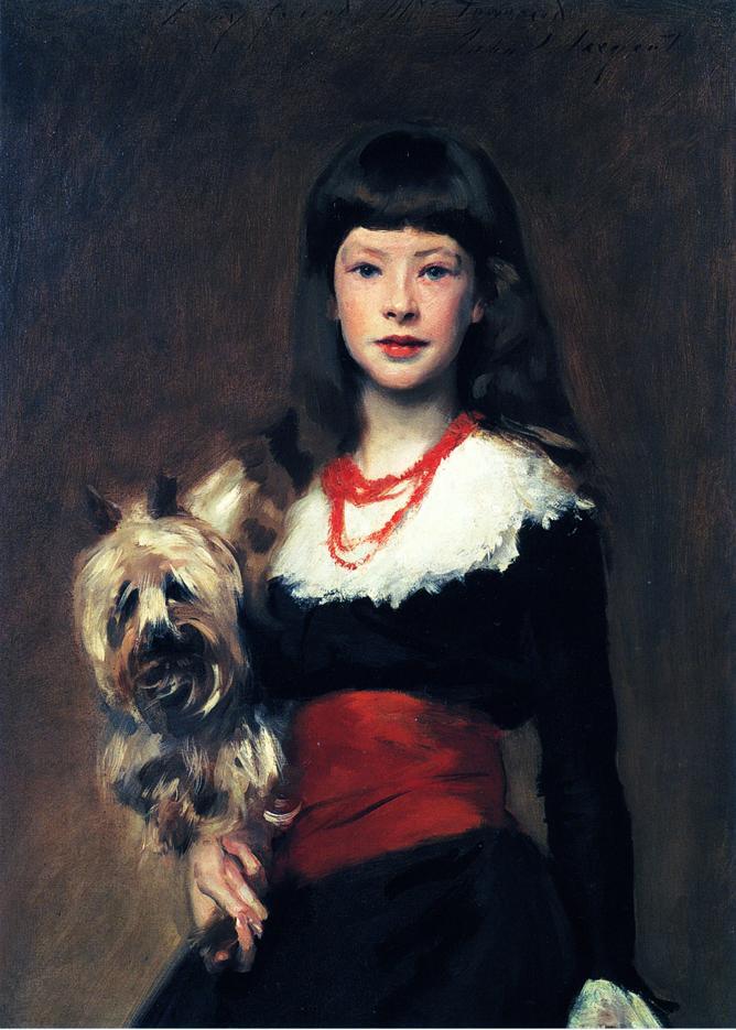Este detallito a <a href="/artistsargent/">John Singer Sargent</a> por lo de la Virgen del Rosario de Granada.
La inocencia de Beatrice Townsend con su perrito y la soberbia de la Duquesa de Alba con el suyo.