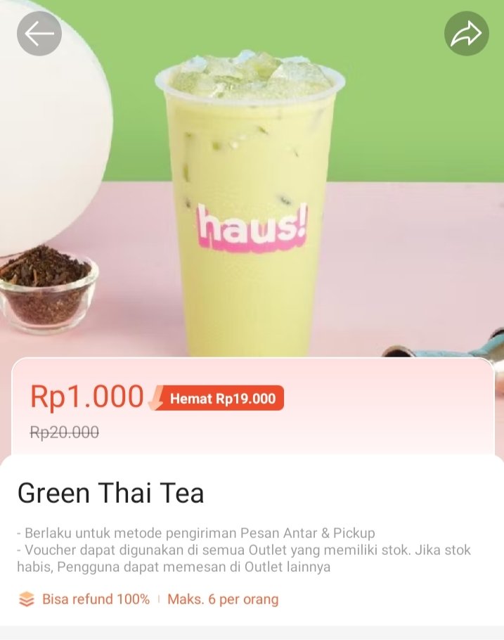 wiwietz's tweet photo. HAUS! Green tea cuma seribu ! 
https://t.co/x119lDQQSH https://t.co/67PEN3uQ3X