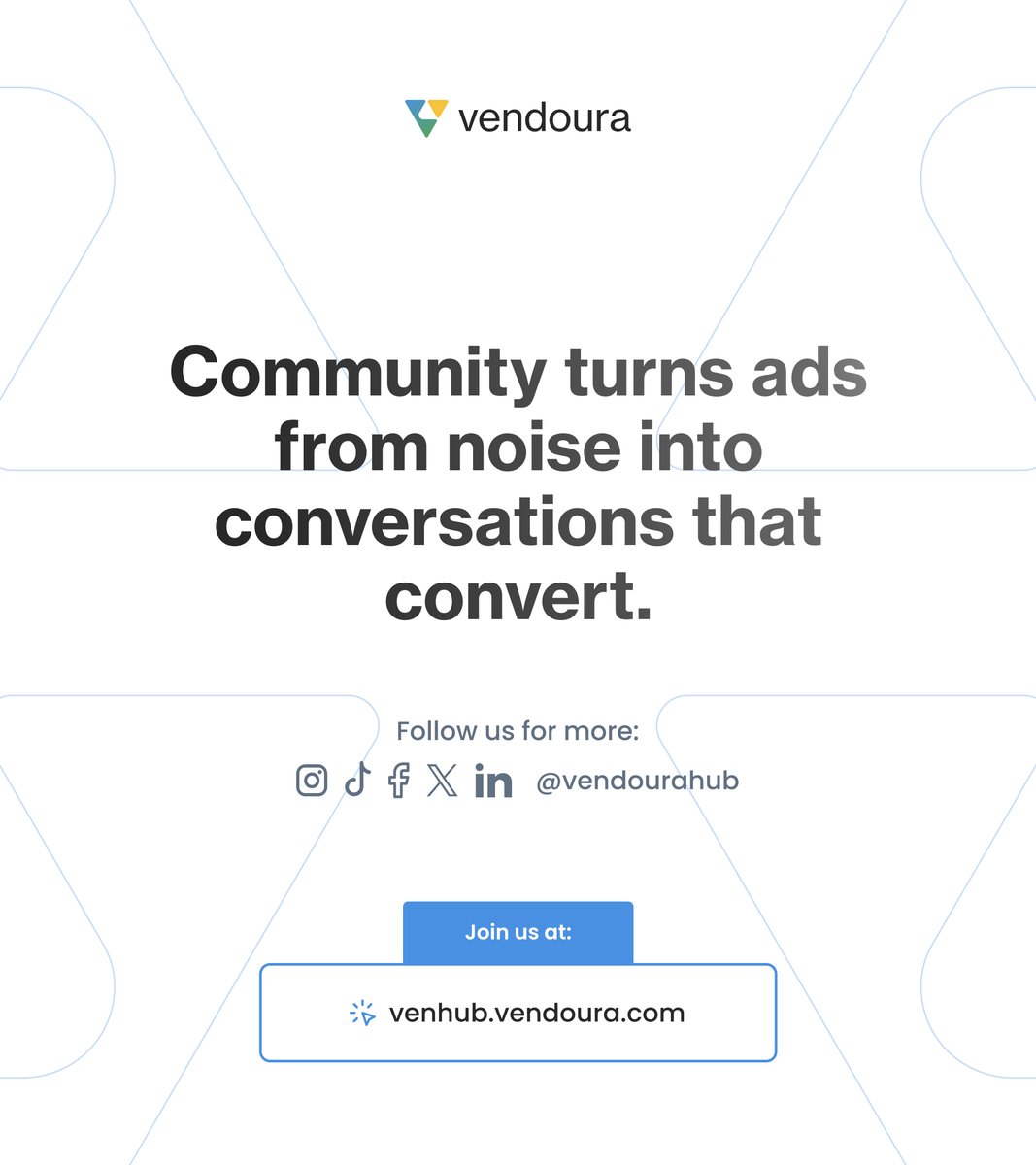 VendouraHub's tweet image. At the end of the day…
👉 Ads shout.
👉 Community talks.
And conversations convert better than noise.
✨ Build your tribe first → then let your ads scale what’s already working. 🚀

#CommunityBuilding #AdsThatWork #MarketingTips #DigitalMarketing #BusinessGrowth #Entrepreneurs…