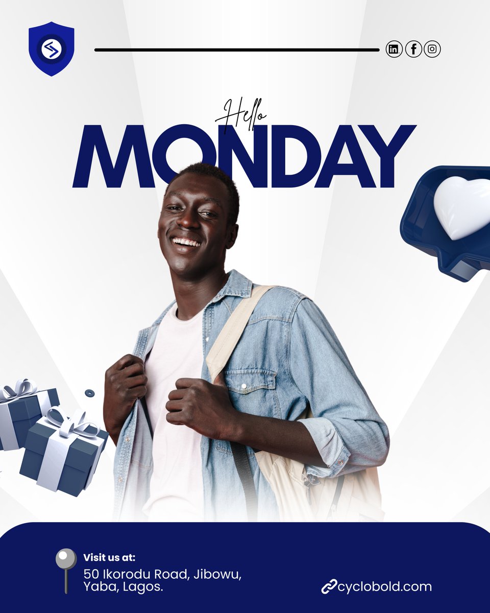cyclobold's tweet image. Hello Monday, Hello Opportunities.
At Cyclobold Tech, every week is a fresh chance to learn, grow, and create the future you dream of.

 Step into this week with confidence, your tech journey starts here.

🌐 cyclobold.com
📞 08039906571
💬  08108227646
#CycloboldTech