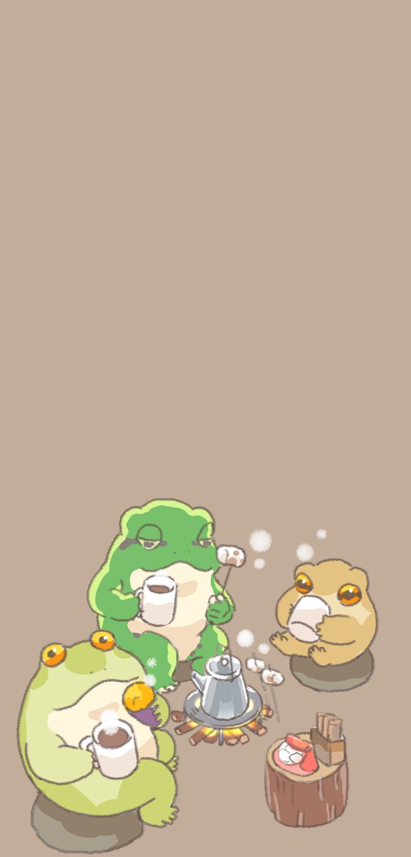 えびタロ様•*¨*•.¸♬︎専用ページ 10月の無料壁紙です🐱🐸📅 保存してご利用ください🍂☕🔥🐟