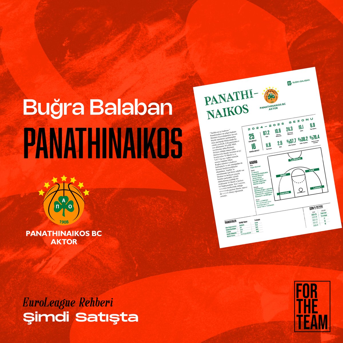 ForTheTeamDergi's tweet photo. ⭐ Kadro derinliği
🤔 TJ Shorts'un uyum süreci
🏆 Beklenti ne?

✍️ @BugraBalaban_, Panathinaikos'u değerlendirdi.

🏀 124sayfalık EuroLeague Rehberi'ni satın almak için: https://t.co/9hIycEIcxd https://t.co/MoG2NifXj2