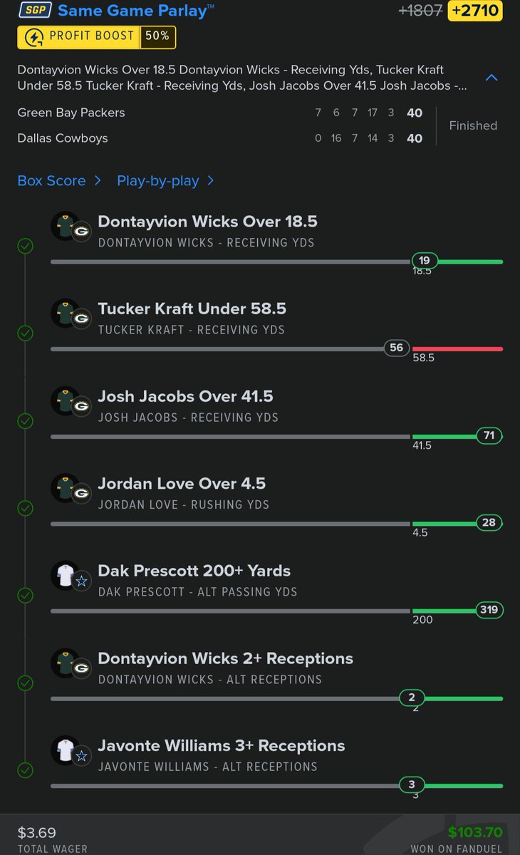 webdevirv's tweet image. Sunday Week 4 was good to me
+$1,066 almost +$2,500 if Strange hit but good day overall 🙏