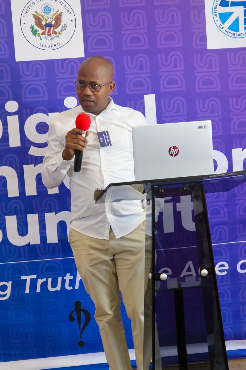 DIS_Lesotho's tweet image. At #DIS2025, Thibello Raliete emphasized the power of AI, IoT &amp;amp; Embedded Systems to solve challenges in healthcare, agriculture &amp;amp; energy. With 15+ years advancing digital literacy, he called for ethical, collaborative innovation to drive real-world impact. 🌍🤖

#AIForImpact #Les