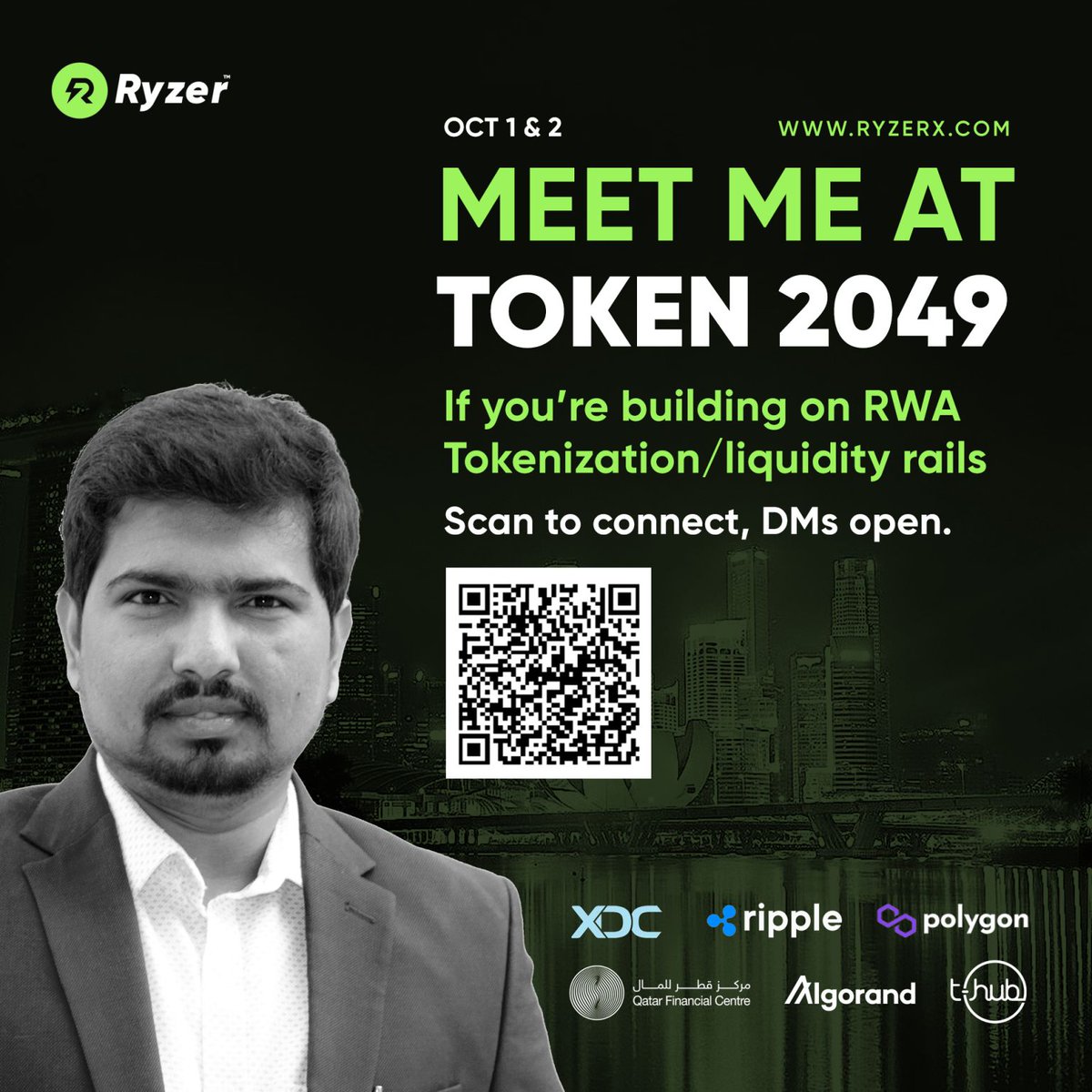 🚀 RyzerX at TOKEN2049, Singapore | Oct 1 &amp; 2

We’re excited to be at TOKEN2049 Singapore, connecting with pioneers in RWA Tokenization, compliant secondary markets, and liquidity infrastructure.

At RyzerX, we’re building solutions for asset-backed tokenization, regulatory