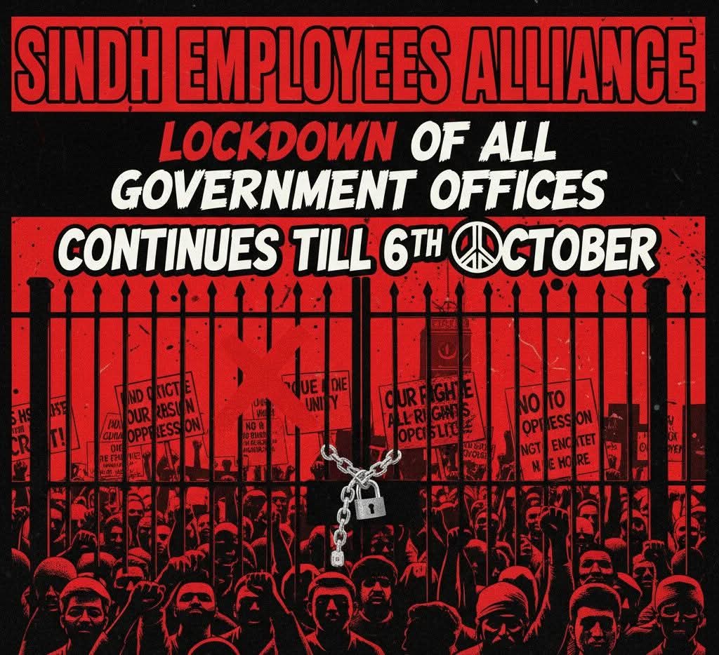 📢 Our demands are clear:
1️⃣ DRA Allowance
2️⃣ Revise Pension Rules
3️⃣ Group Insurance
4️⃣ Benevolent Fund

Till justice is done, Sindh employees will NOT step back! ✊

#JusticeForSindhEmployees

<a href="/BBhuttoZardari/">Bilawal Bhutto Zardari</a> <a href="/MuradAliShahPPP/">Murad Ali Shah</a>