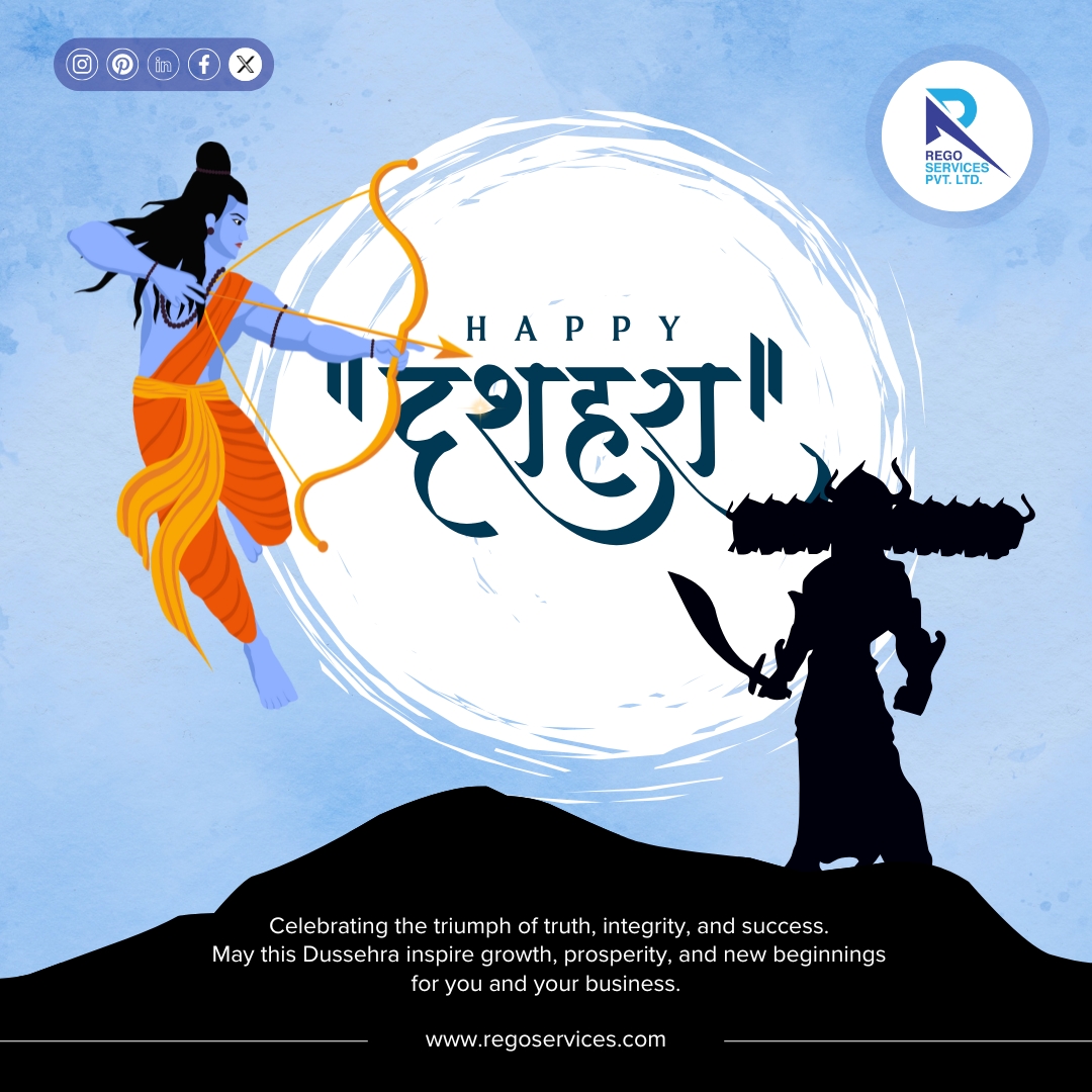 rego_services's tweet image. 🌸✨ Rego Services Pvt. Ltd. wishes you a joyful &amp;amp; prosperous #HappyDussehra! ✨🌸

🔥 May the victory of good over evil bring new growth, success &amp;amp; happiness to you and your business. 💫

#RegoServices #FestivalOfVictory #Prosperity