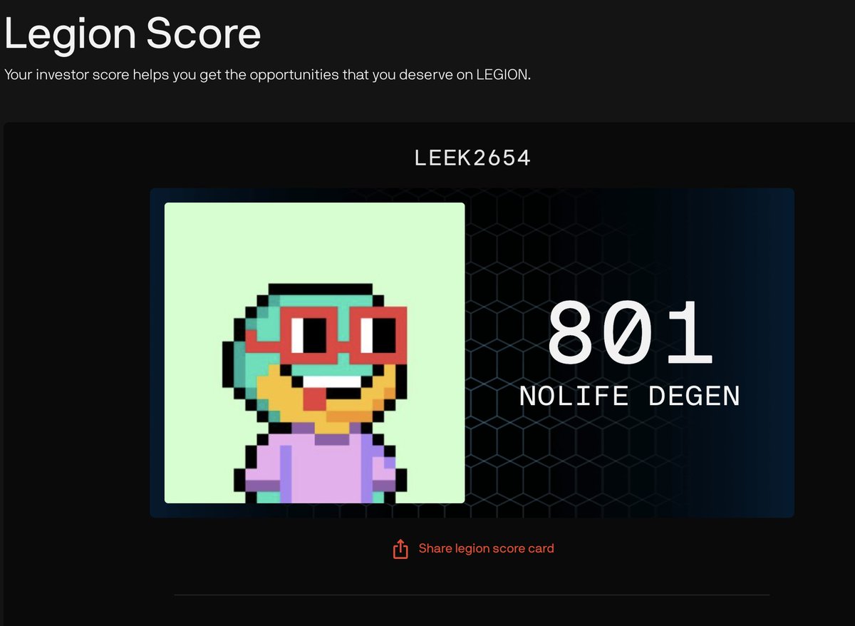 💪OMG! My Legion Score is 801, I’m over the moon! Huge thanks to <a href="/legiondotcc/">LEGION</a> &amp; <a href="/YieldBasis/">yieldbasis</a> for this epic collab! Merit-based presale is pure genius! Ready for Sep 29th, let’s go!