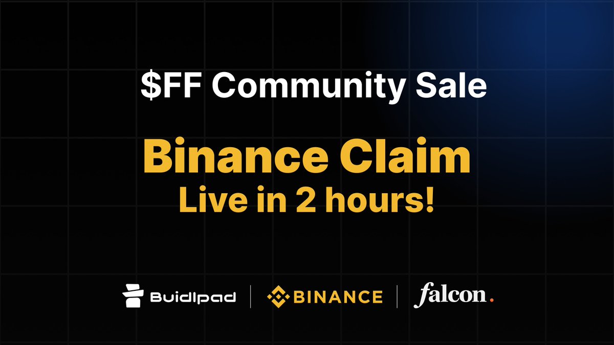 buidlpad's tweet image. $FF claim to @binance will open at 11AM UTC Today! 🦅🟠

Users will be able to easily connect their Binance account to Buidlpad and withdraw $FF to their Binance spot wallet.

If you're not a Binance user, you can claim your $FF Allocation to your wallet at 11:45 AM UTC today!…