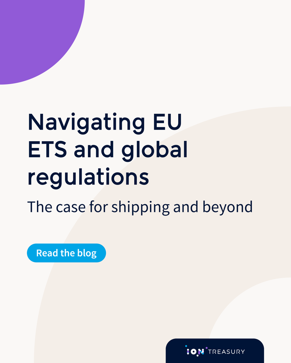 IONTreasury's tweet photo. As EU ETS regulations reshape maritime operations, shipping firms invest in cleaner fleets, carbon credits, and strategic planning to stay ahead. Our blog discusses how companies are responding to the financial and operational impact of decarbonization. https://t.co/S4sU5TrYIB https://t.co/4ECdXhb1YN