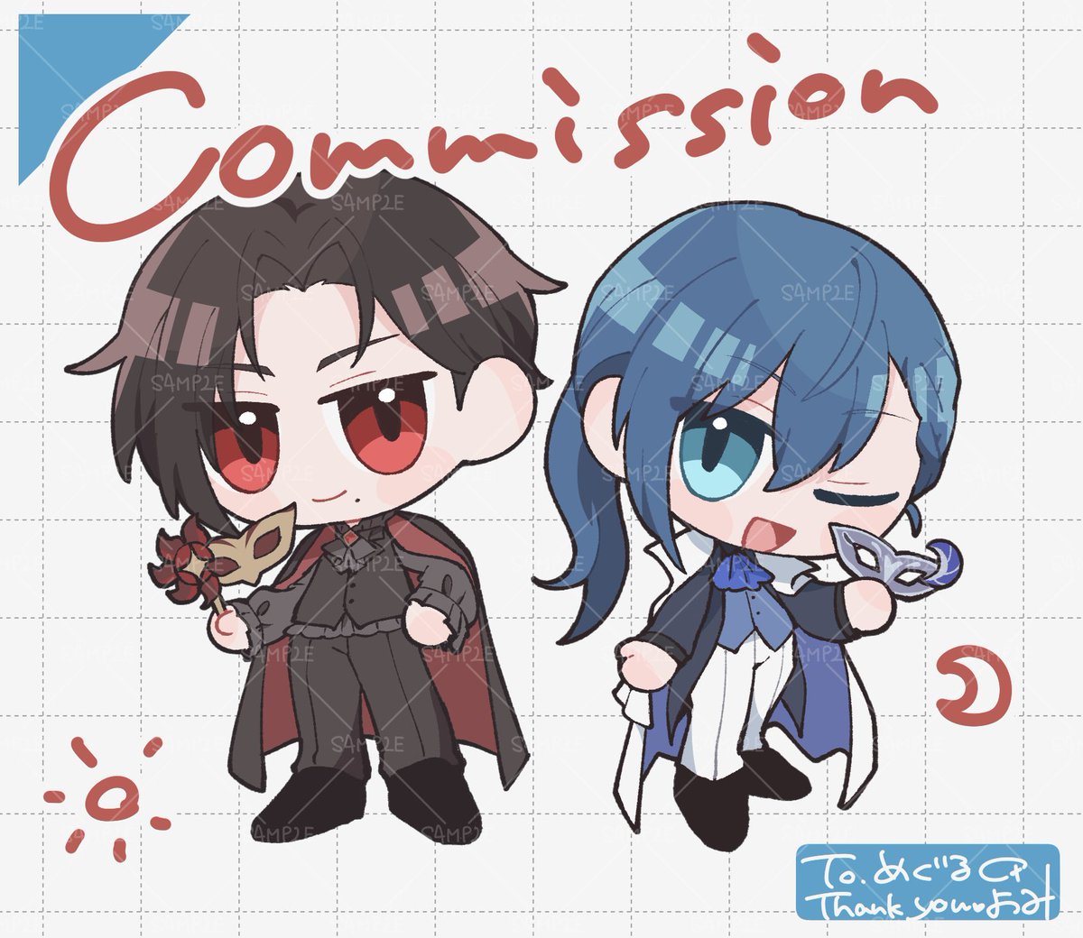 リクエストありがとうございました☀️🌙

skeb.jp/@4242ka4 #Skeb #Commission <a href="/skeb_jp/">Skeb (スケブ)</a>