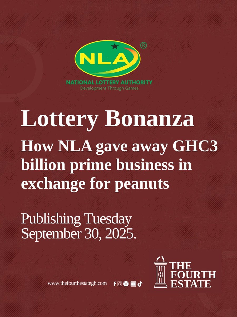 Tomorrow, we will tell a story about how the National Lottery Authority(NLA) gave away billions for peanuts. Watch out!