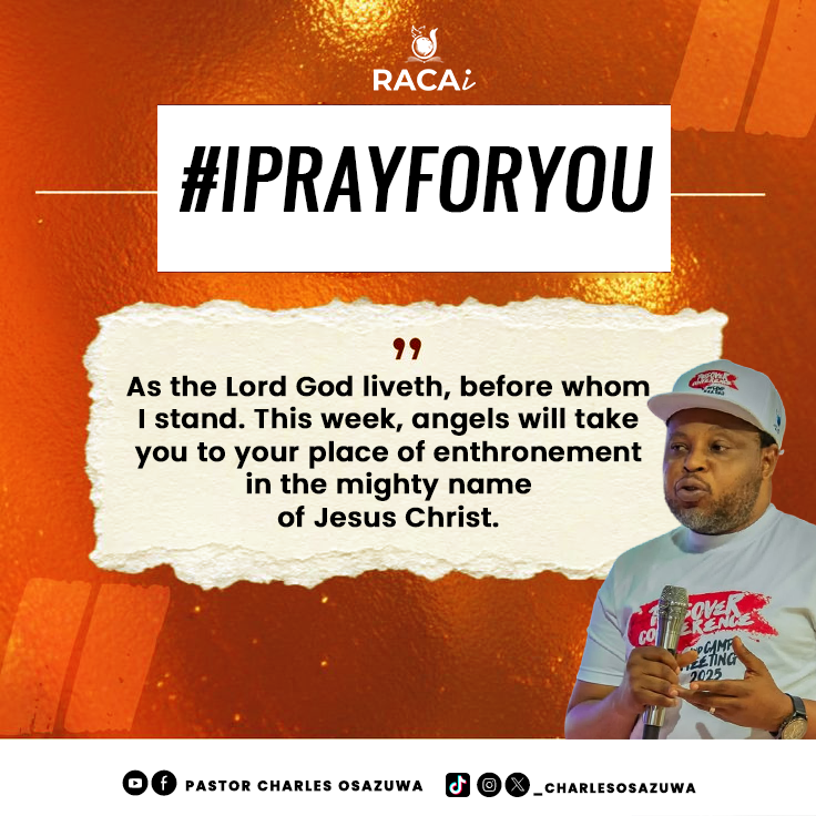 _charlesosazuwa's tweet photo. #IPrayForYou

As the Lord God liveth, before whom I stand. This week, angels will take you to your place of enthronement in the mighty name of Jesus Christ.

#pastorcharlesosazuwa #PropheticDeclaration #pray #RACAi #RefiningDestinies #empower #todoallthings https://t.co/pkEhLG8mJR