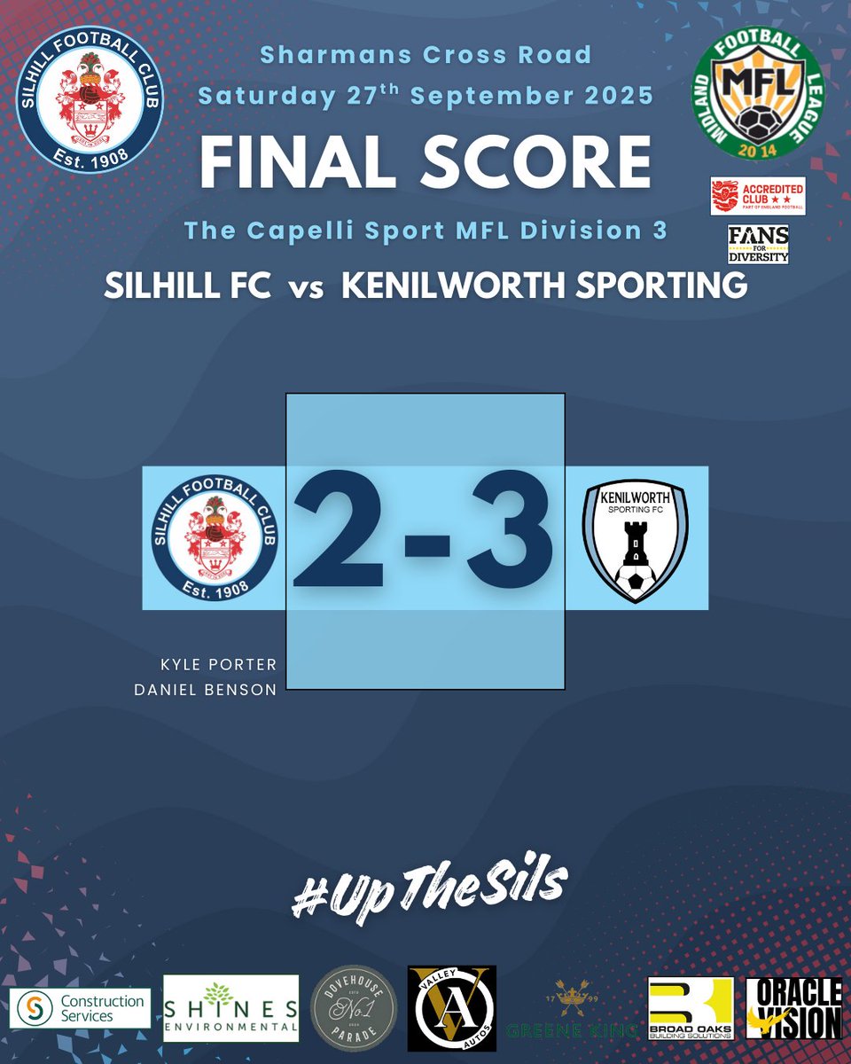 Silhill Pegged Back at SXR

It was another frustrating afternoon for the First Team this weekend as they managed to snatch defeat from the jaws of victory against 10-man Kenilworth Sporting

#UpTheSils