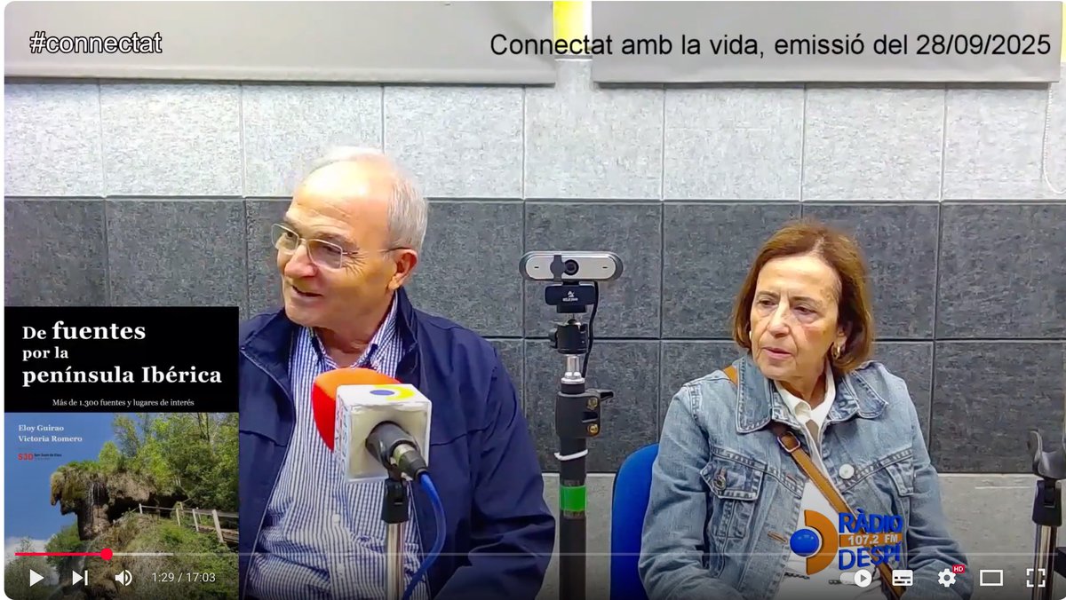 Quieres saber más de fuentes de la península Ibérica. Eloy Guirao y Victoria Romero lo explican en <a href="/radiodespi/">📻 Ràdio Despí | 107.2 FM 📡</a> presentando su libro 📕⛲️De fuentes por la península Ibérica. Más de 1.300 fuentes y lugares de interés 📕⛲️
ja.cat/FuentesPIberica
youtube.com/watch?v=wDw1Q0…