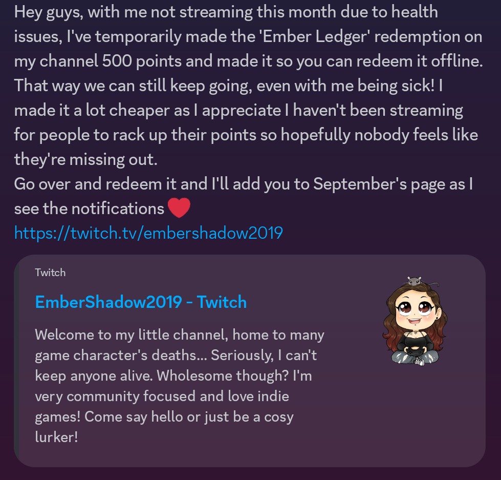 To those that enjoy watching my streams! 

I'm hoping to be back soon though as I'm on the mend 😁❤️