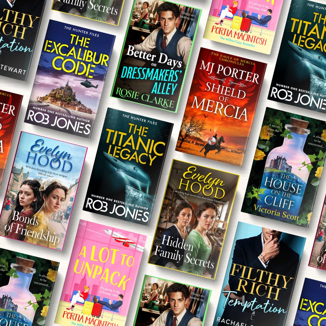 BoldwoodBooks's tweet photo. ✨ OUT THIS WEEK ✨ 

We're so excited to be publishing these brilliant books from @AuthorRobJones, Evelyn Hood, Rosie Clarke (@AnneHerries), @PortiaMacintosh, MJ Porter (@coloursofunison), @Toryscott and @rach_b52 this week 📚

Pre-order your copies here! https://t.co/h2rUAedzk7 https://t.co/mbgRVFEgR5