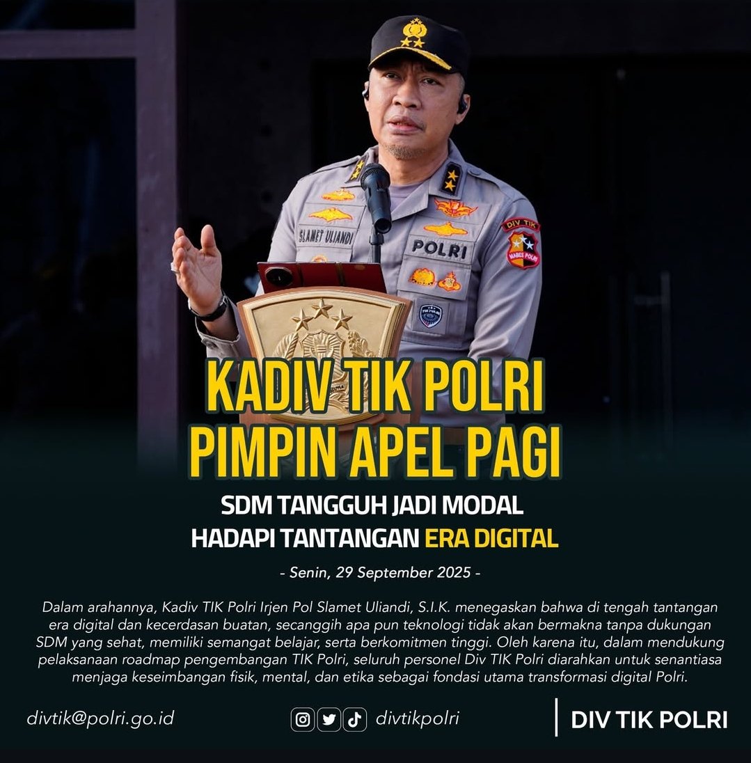 ning_salim's tweet photo. Kadiv TIK menegaskan pentingnya penguatan mental dan karakter. Personel diingatkan agar tidak mudah mengeluh, menjaga etika dalam bertugas, serta menjauhi masalah seperti pinjaman online dan judi daring. 

nah ini ☝️ https://t.co/kvFg7XQFg9