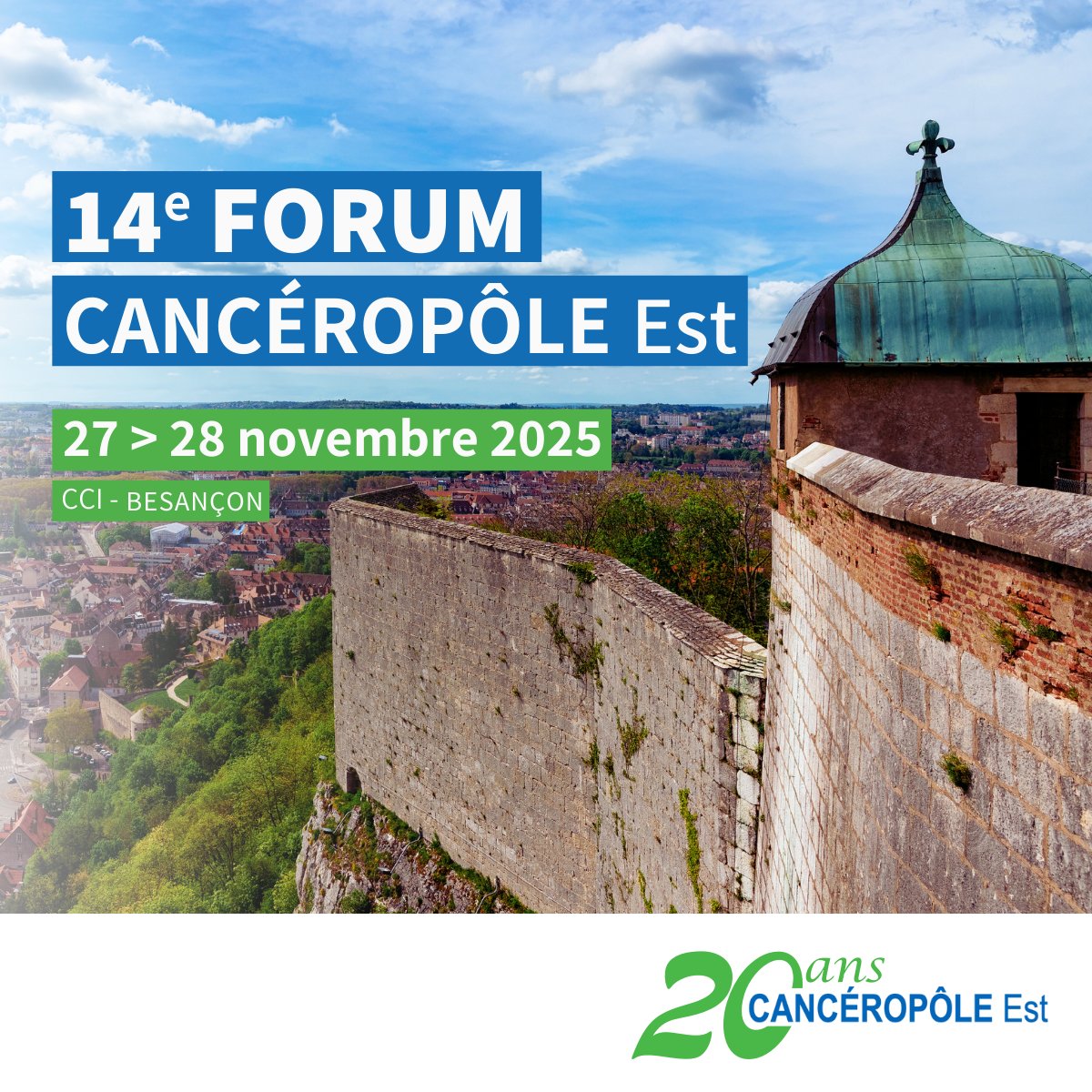 canceropole_est's tweet image. 📢 14e Forum du Cancéropôle Est : dernier jour pour soumettre votre communication !!
⏳ Vous avez jusqu’à ce soir à minuit pour déposer votre résumé !
👉 Déposez votre résumé maintenant : bit.ly/4pJpv8H