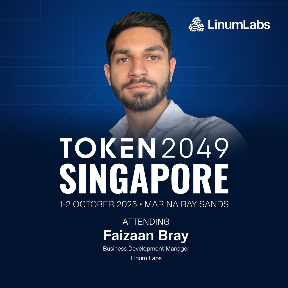LinumLabs's tweet image. Big energy from @token2049 happening this week Wednesday, 1st-2nd Oct in Singapore! 

Our BD, Faizaan Bray will be representing.  If you're there and would like to connect, let's chat? 🤝

#TOKEN2049Singapore #cryptoevent
#CryptoCommunity