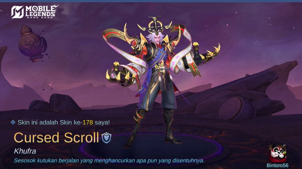 ubai003's tweet photo. Saya baru saja mendapatkan Skin baru Cursed Scroll di Mobile Legends: Bang Bang! Ayo kita berhadapan melawan Player MOBA terbaik dunia bersama-sama! 
https://t.co/5nwjB6Bo2c https://t.co/MhPF9fPgm9