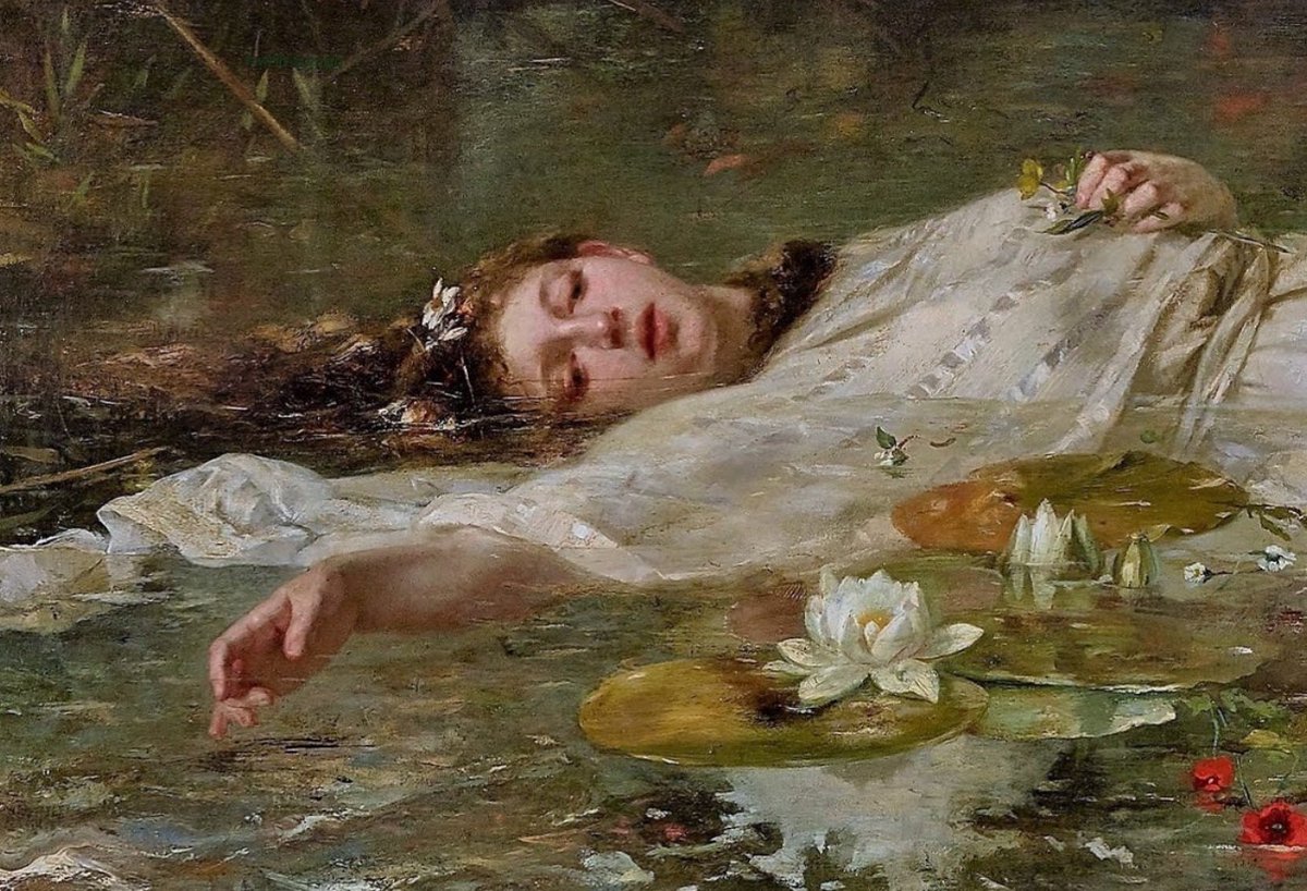 “Ophelia” (detail) Friedrich Wilhelm Theodor Heyser