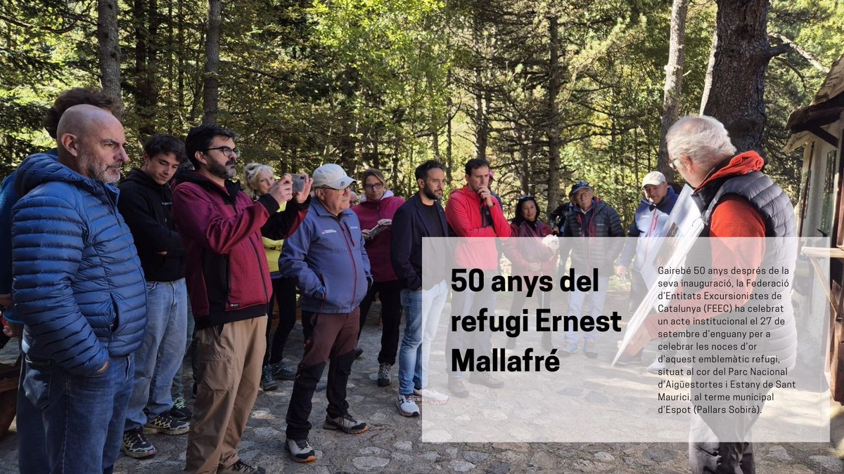 FEEC (@feec_cat) on Twitter photo 🎂🏡 La #FEEC celebra les noces d’or del refugi Ernest Mallafré al <a href="/pnaiguestortes/">Parc Nacional Aigüestortes Estany de Sant Maurici</a>.
A més de bufar les 50 espelmes, l'acte ha servit també per a presentar l'avantprojecte de la reforma del refugi i per a reconèixer la trajectòria dels seus diferents guardes. 🎂🏡 La #FEEC celebra les noces d’or del refugi Ernest Mallafré al <a href="/pnaiguestortes/">Parc Nacional Aigüestortes Estany de Sant Maurici</a>.
A més de bufar les 50 espelmes, l'acte ha servit també per a presentar l'avantprojecte de la reforma del refugi i per a reconèixer la trajectòria dels seus diferents guardes.