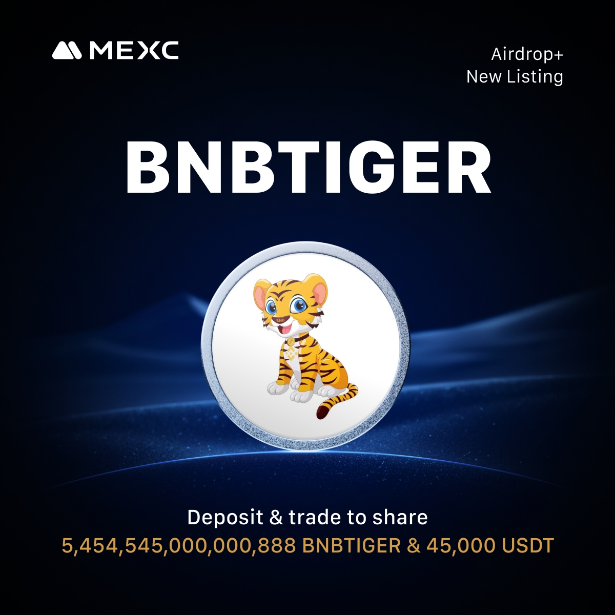 🔥 Airdrop+ Bnb Tiger Inu (BNBTIGER) Listing Event is in full swing! ⭐️  Deposit & Trade to share 5,454,545,000,000,888 BNBTIGER & 45,000 USDT  Airdrop+ Rewards! 👉 Details: https://t.co/0qhyleTvzF 📅 Event Period: Sep